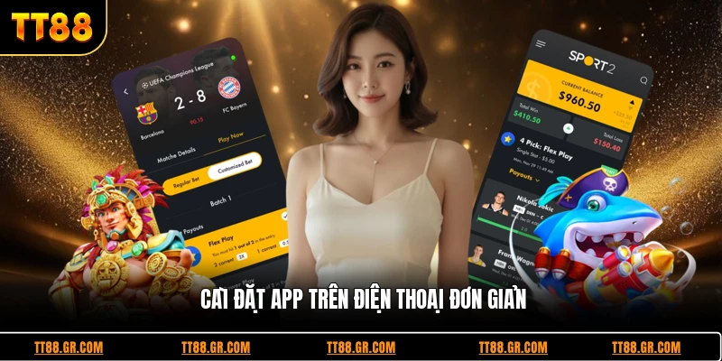 Cài đặt app trên điện thoại đơn giản